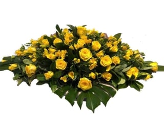  Yellow Flower Casket Cover