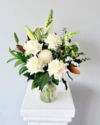Seasonal Flower Vase White