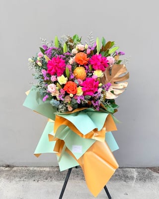 Grand Opening Colourful Flower Stand