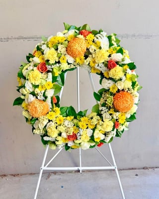 Orange And Yellow Flower Wreath