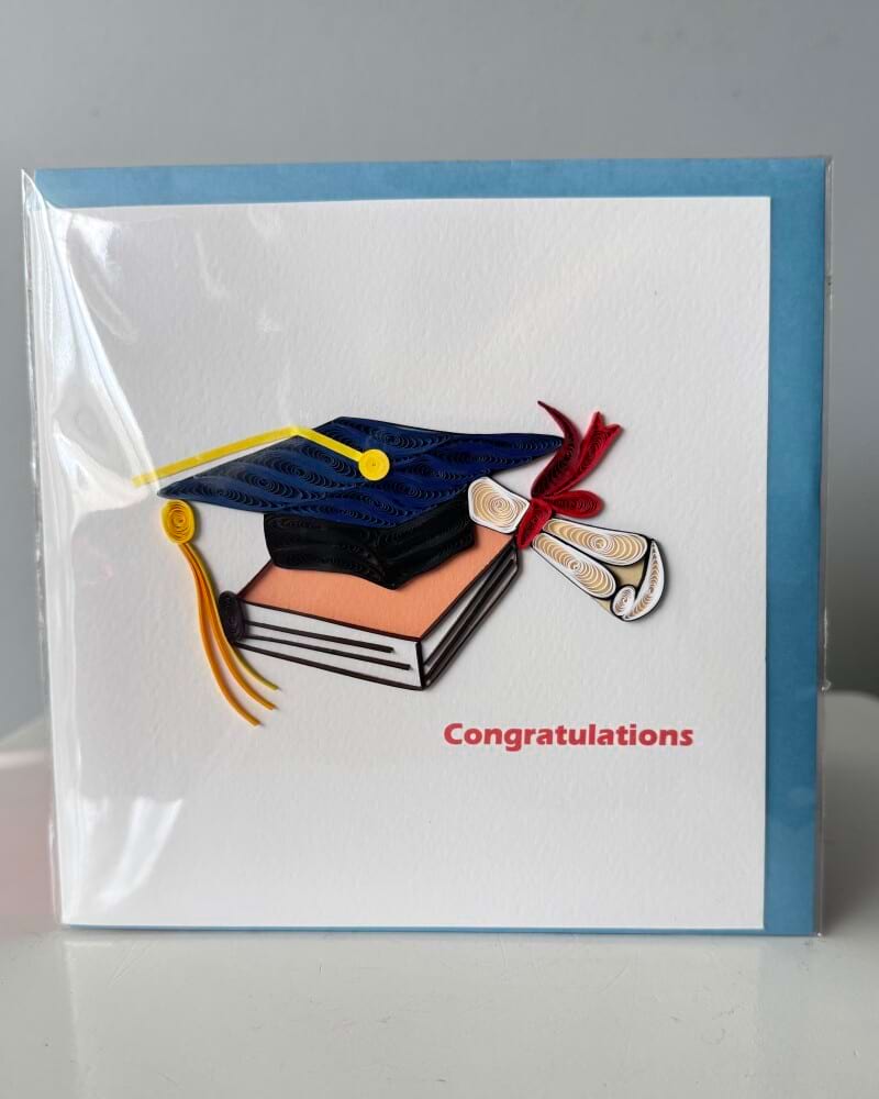 Handmade Quilling Card - Graduation