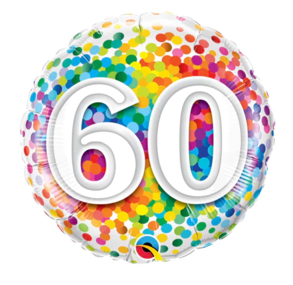 Helium foil - 60th Birthday