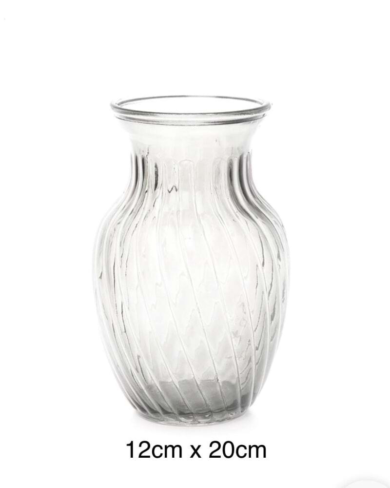 Twist Glass Vase 12cm x 20cm