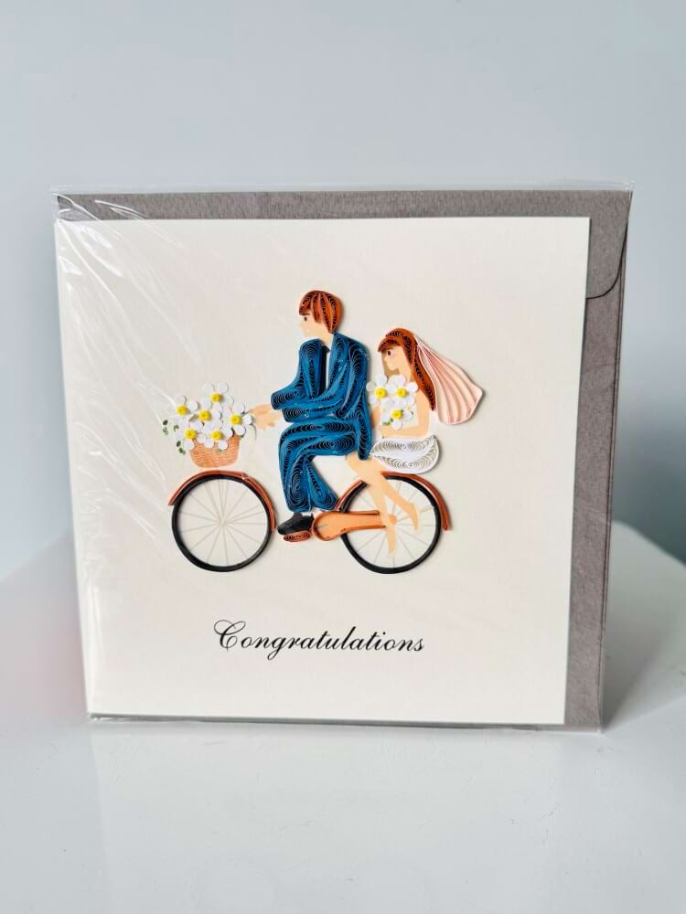 Handmade Quilling Card - Wedding Day