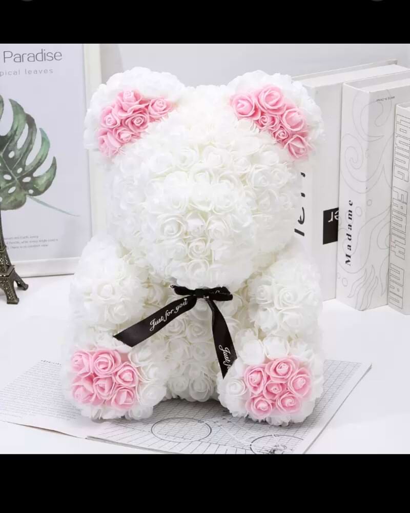 White And Pink Foam Bear 25cm