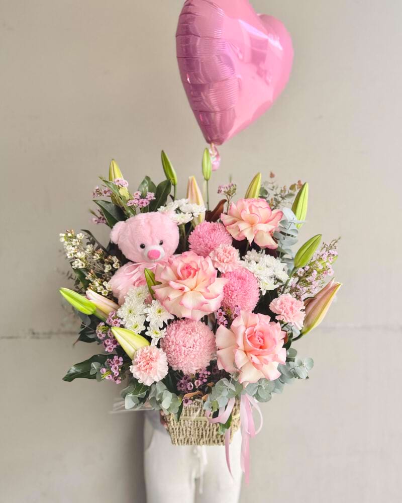 Luxury Baby Girl Flower Basket