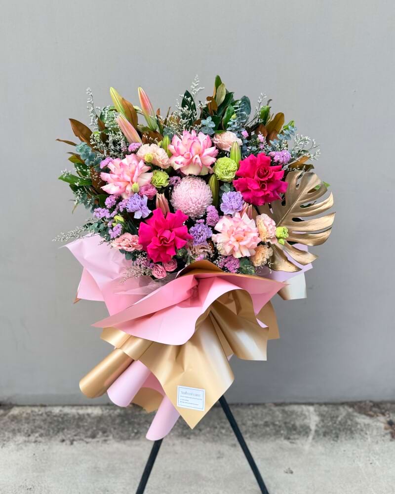 Grand Opening Floyd Pink Flower Stand