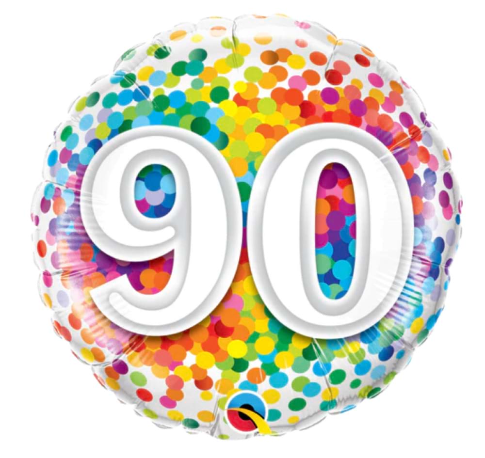 Helium Foil Balloon - 90th Birthday