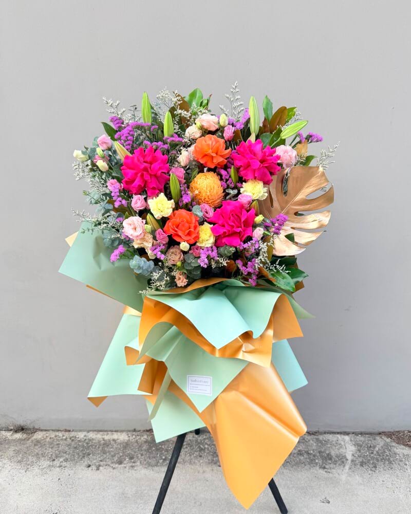 Grand Opening Colourful Flower Stand