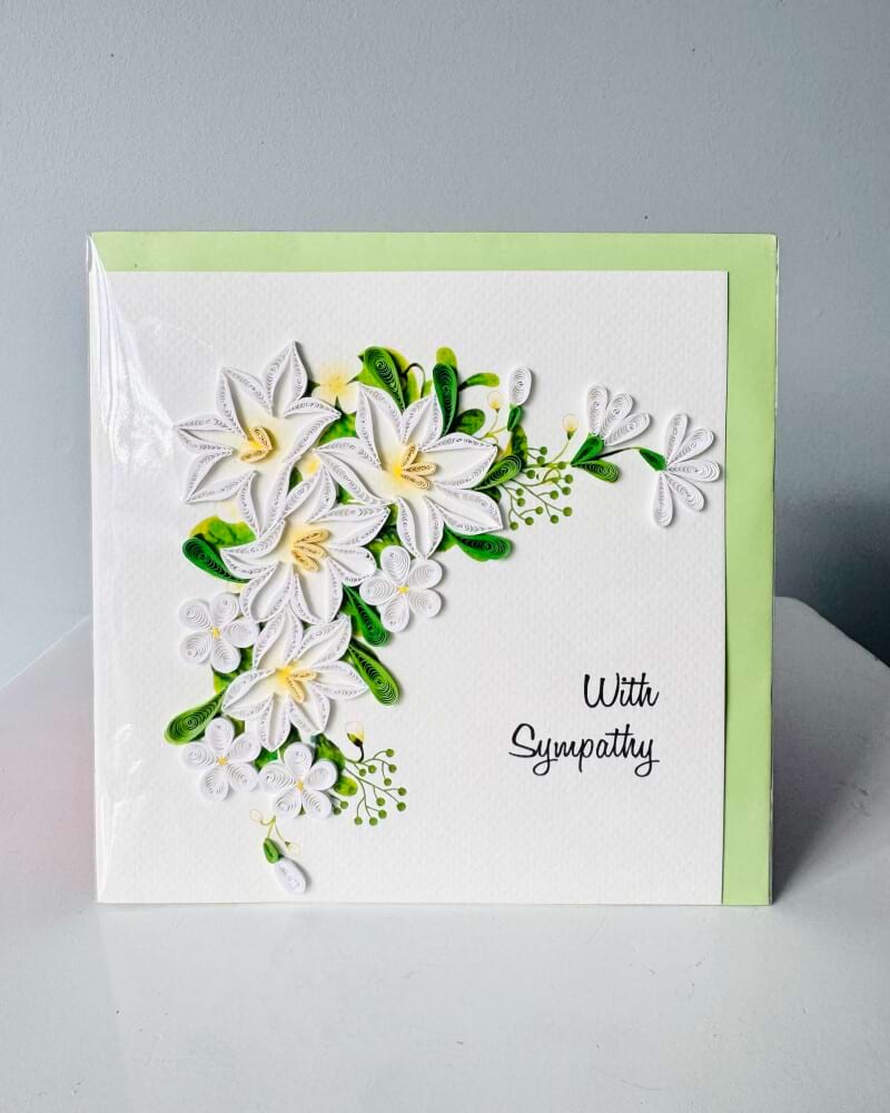 Handmade Quilling Card - Sympathy