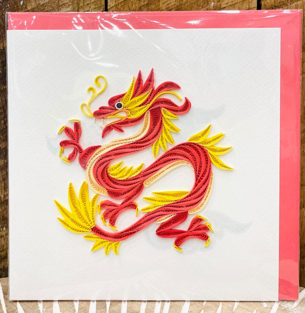 Handmade Quilling Card Dragon Sarina's Florist